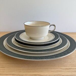 Franciscan Midnight Mist Fine China 5 Piece Dinnerware Set